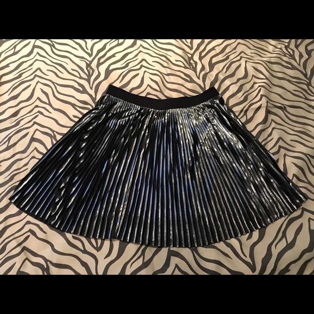 Express Silver Shimmery Skirt