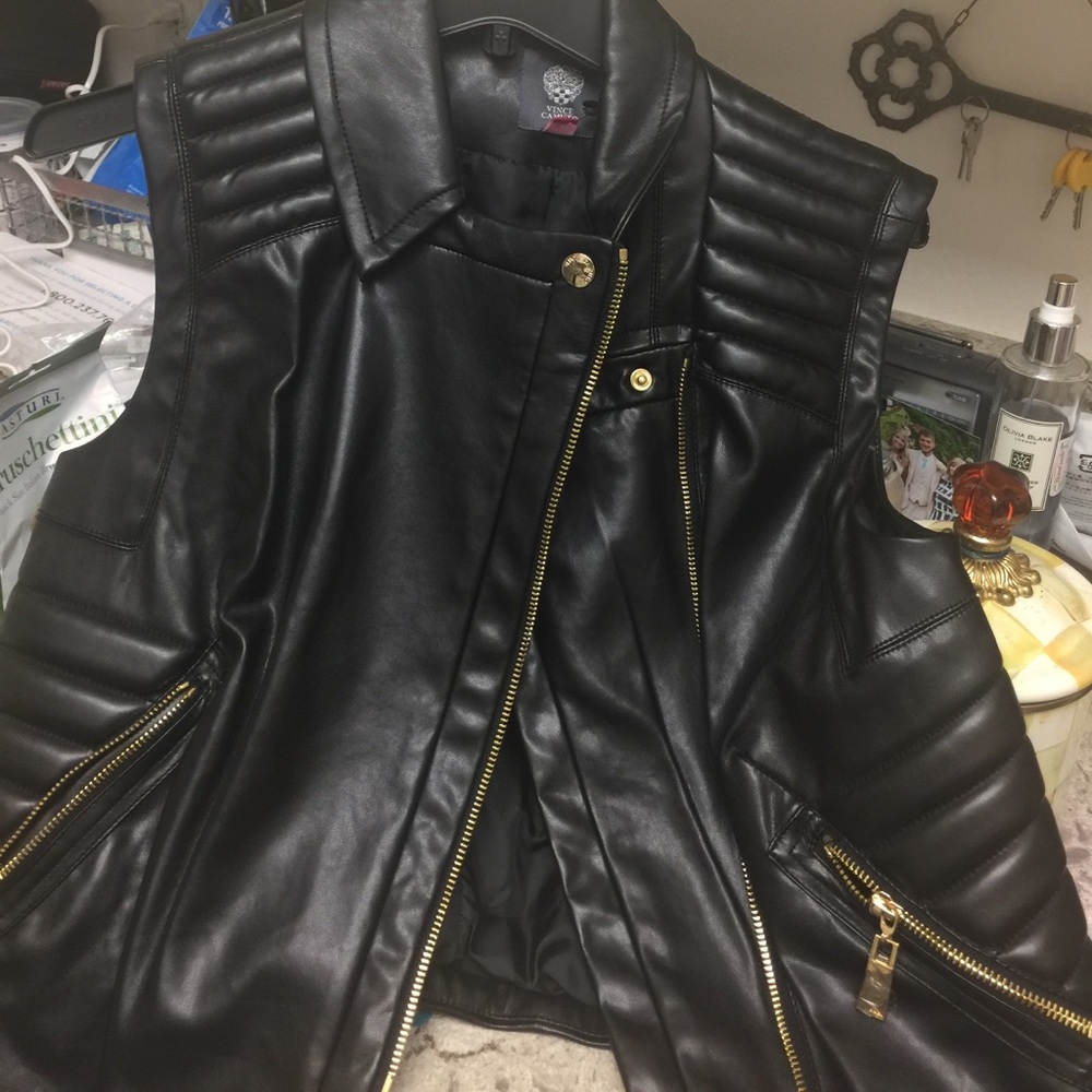 Vince Camuto never worn leather vest