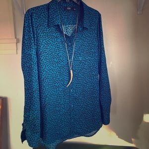 Dotted Long Sleeve Blouse 