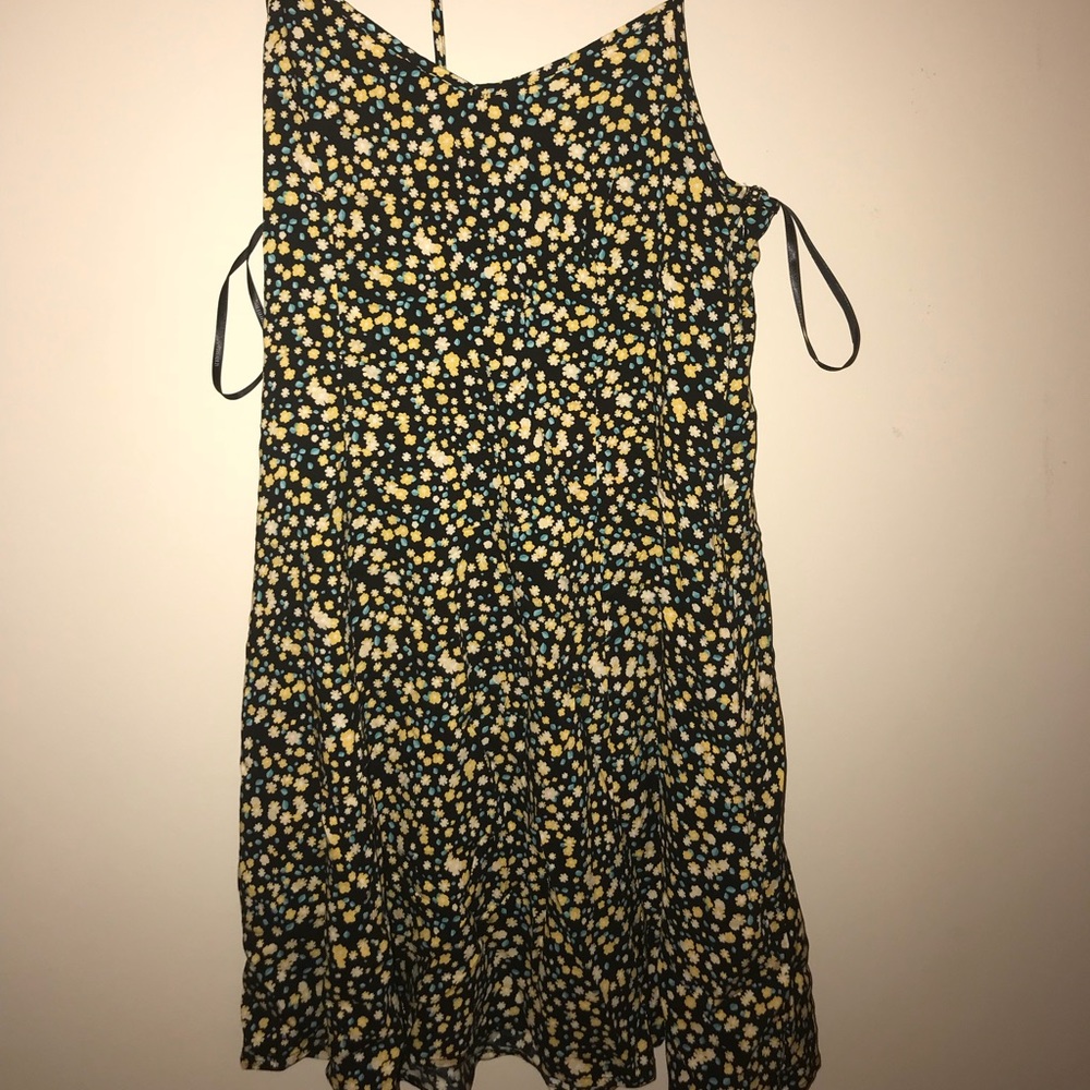 Mini yellow floral dress