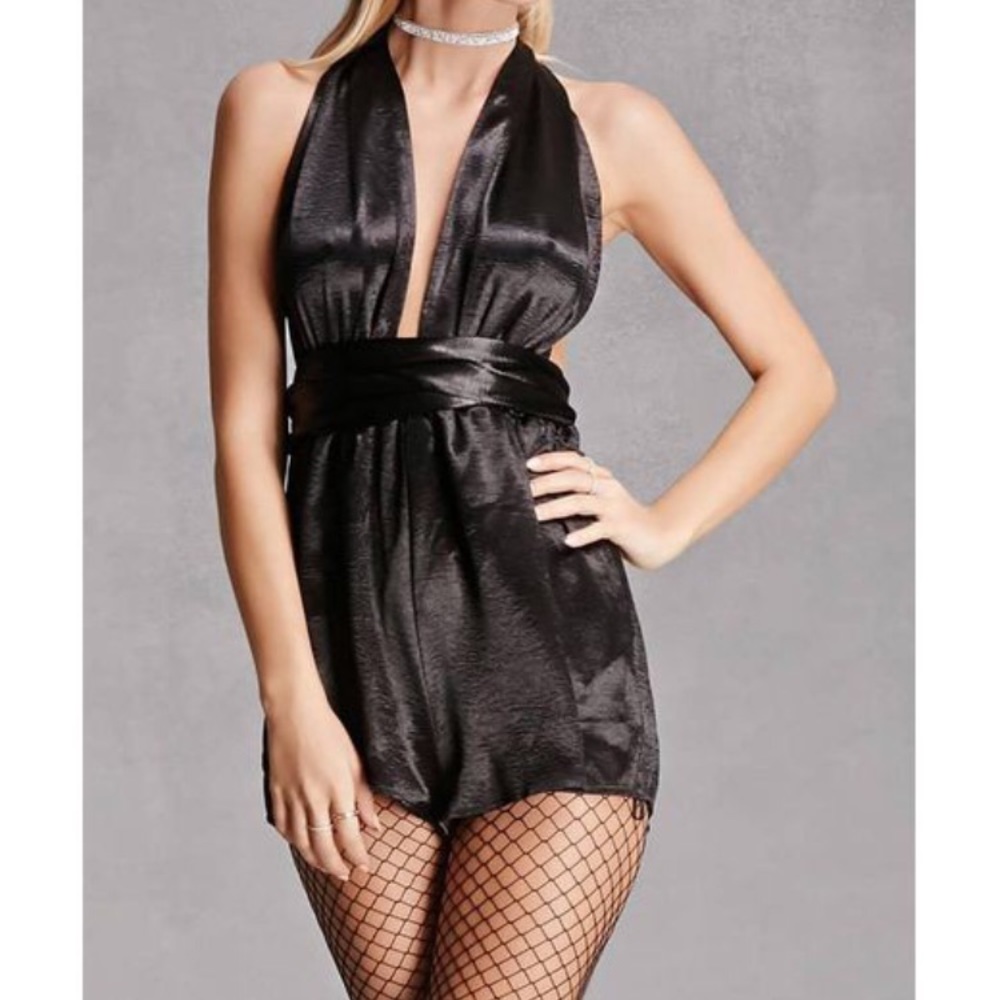 Forever 21 Satin Multi-Way Romper