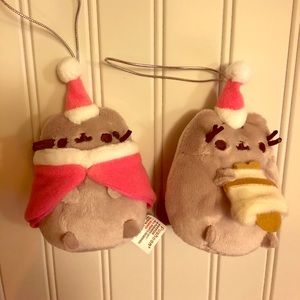 2 of the NEW PUSHEEN X’MAS BLIND BOX ORNAMENTS!!