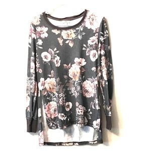 Floral print long sleeve shirt