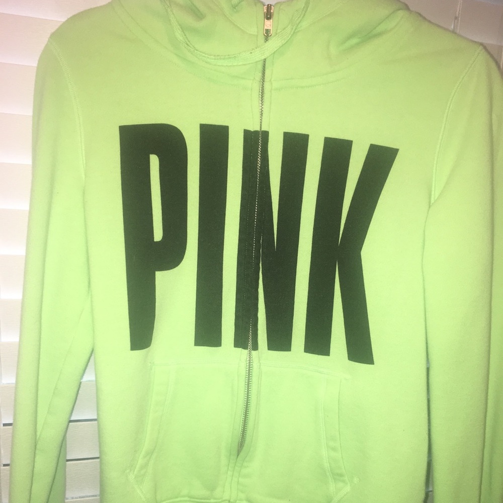 Victoria’s Secret lime green hoodie