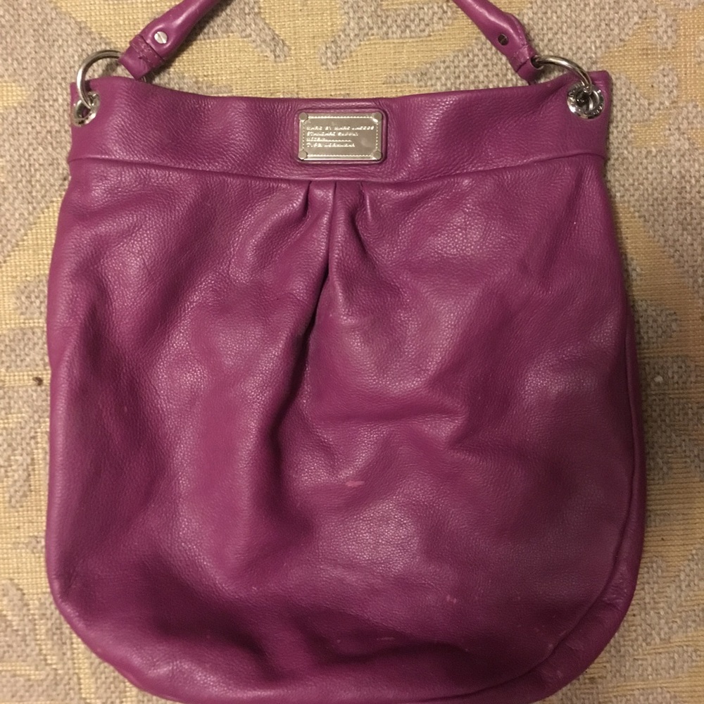 Marc Jacobs Classic Purple Leather Hobo Purse