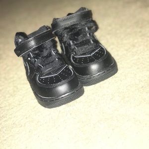 High top black Air Force ones