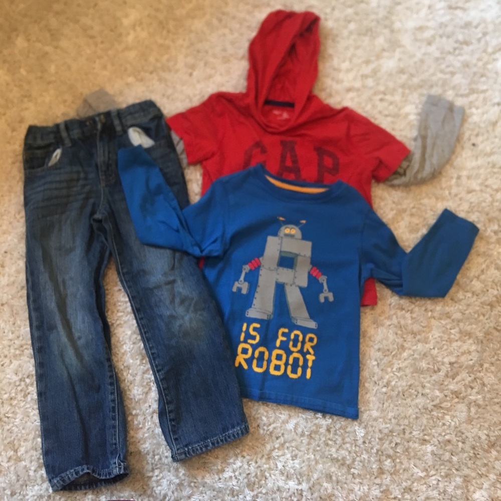 2 Kid Gap Shirts and Jeans