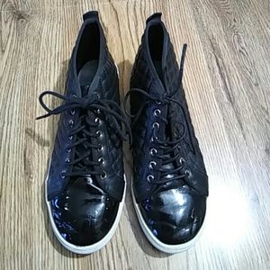 Forever Youth High Top Shinny toe Sneakers Girls