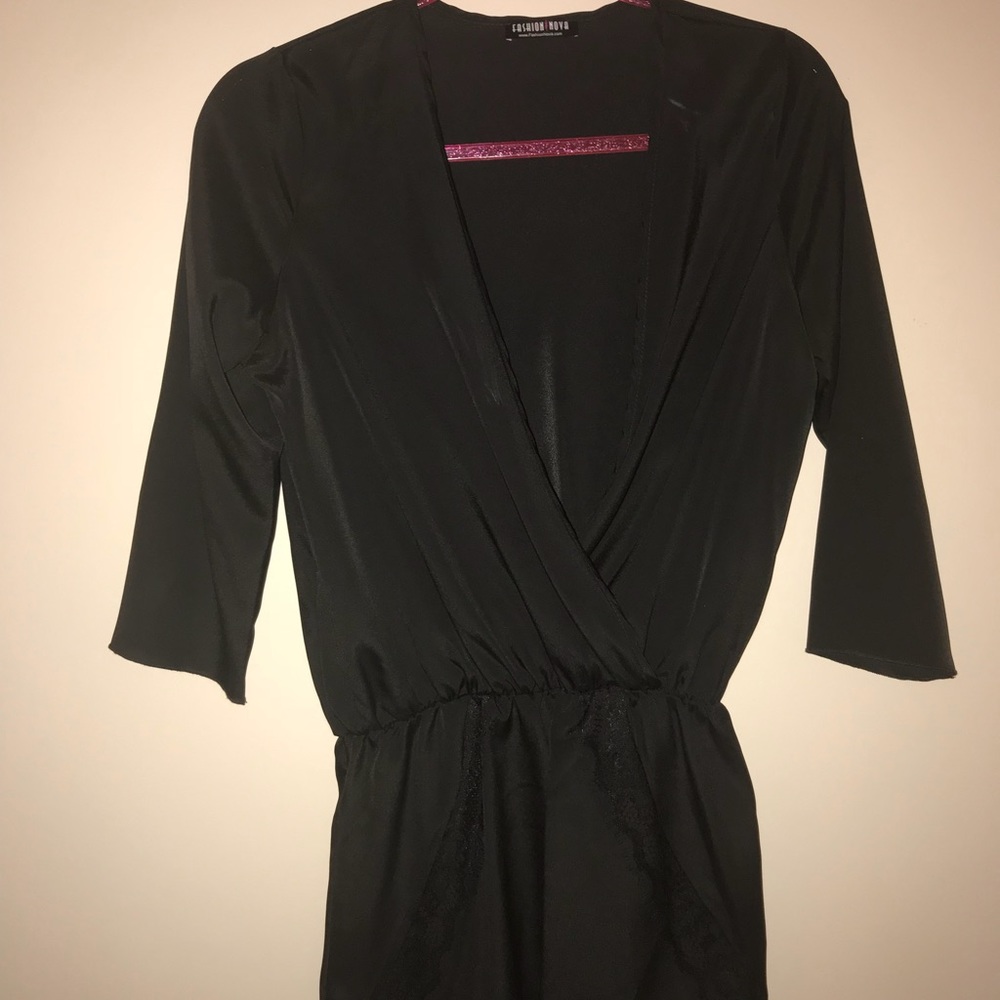 Black long sleeve Romper
