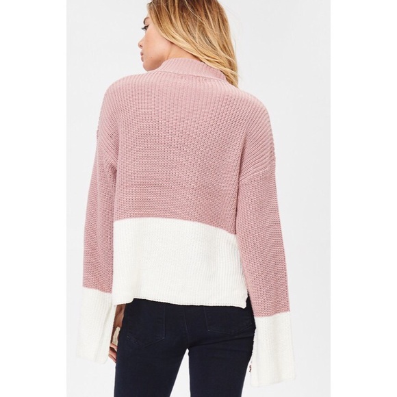 >>LAST<< Michelle Color Block Mauve Sweater - Picture 5 of 5