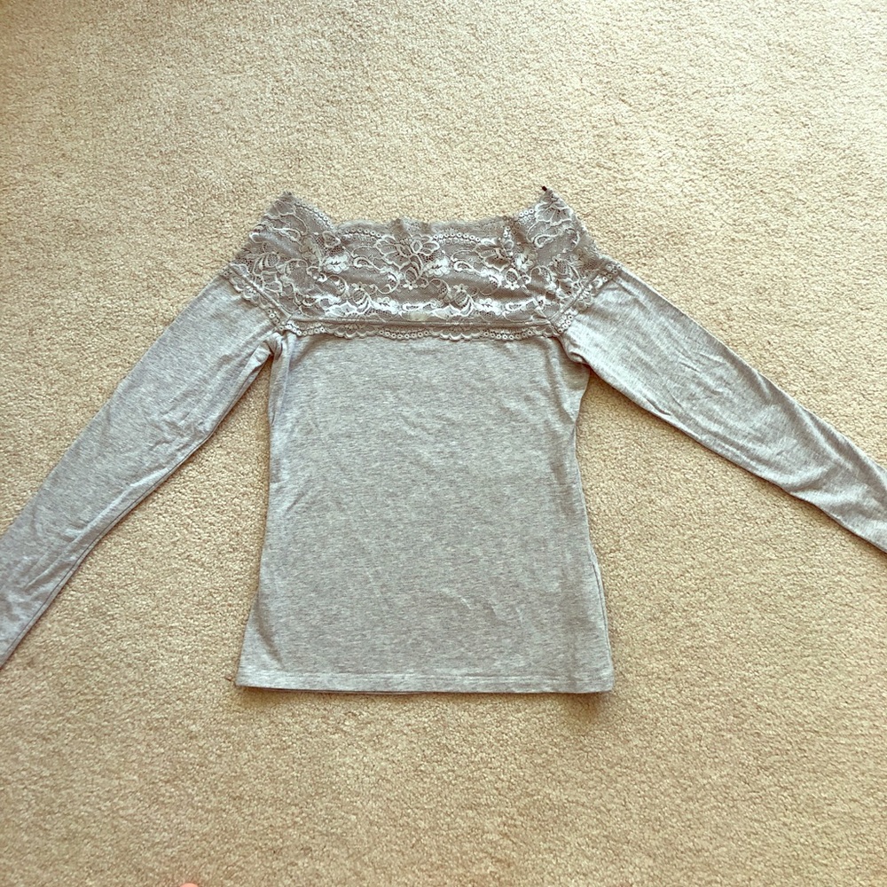 Lace long sleeve top
