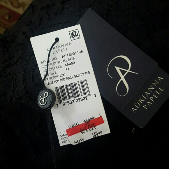 Adrianna papell  cropped top - Picture 3 of 3