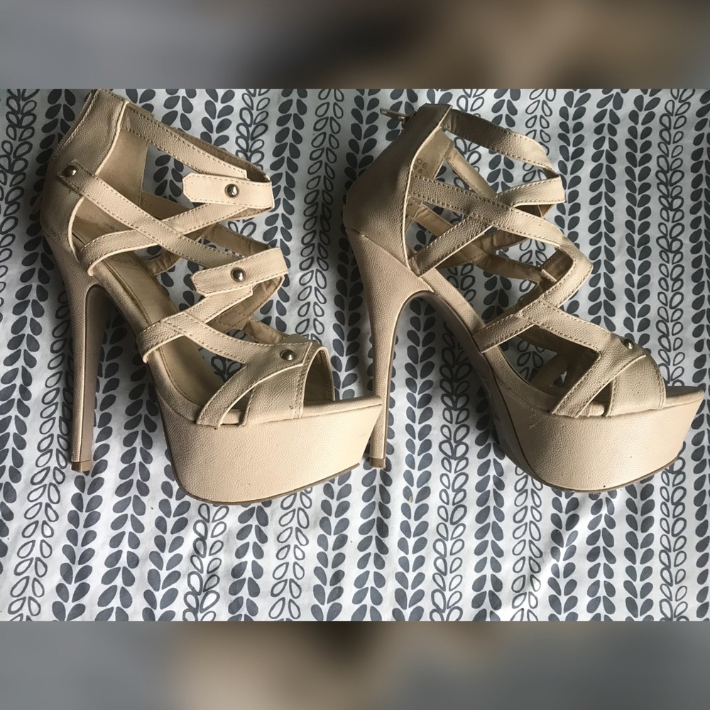 Tan 6 inch heels