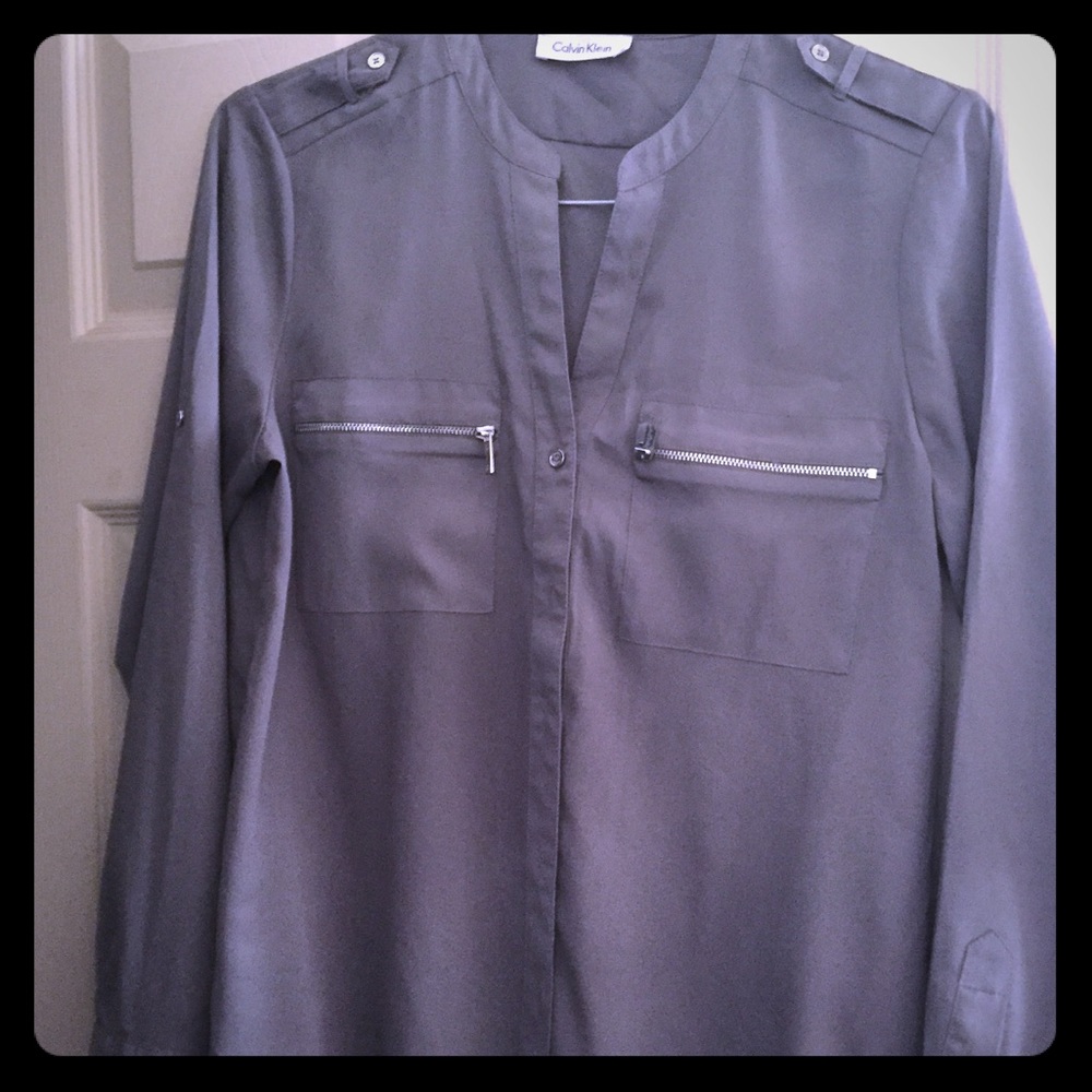 Grey Calvin Klein blouse