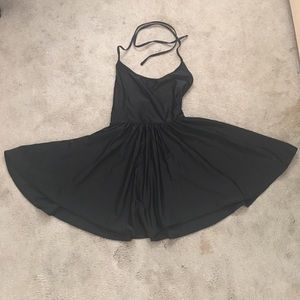 American apparel black mini dress halter top