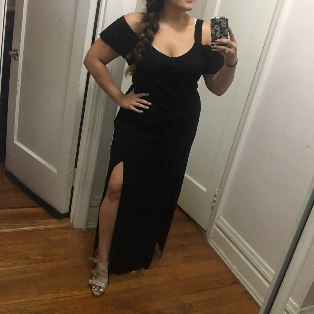 BOOHOO+ maxi cold shoulder dress