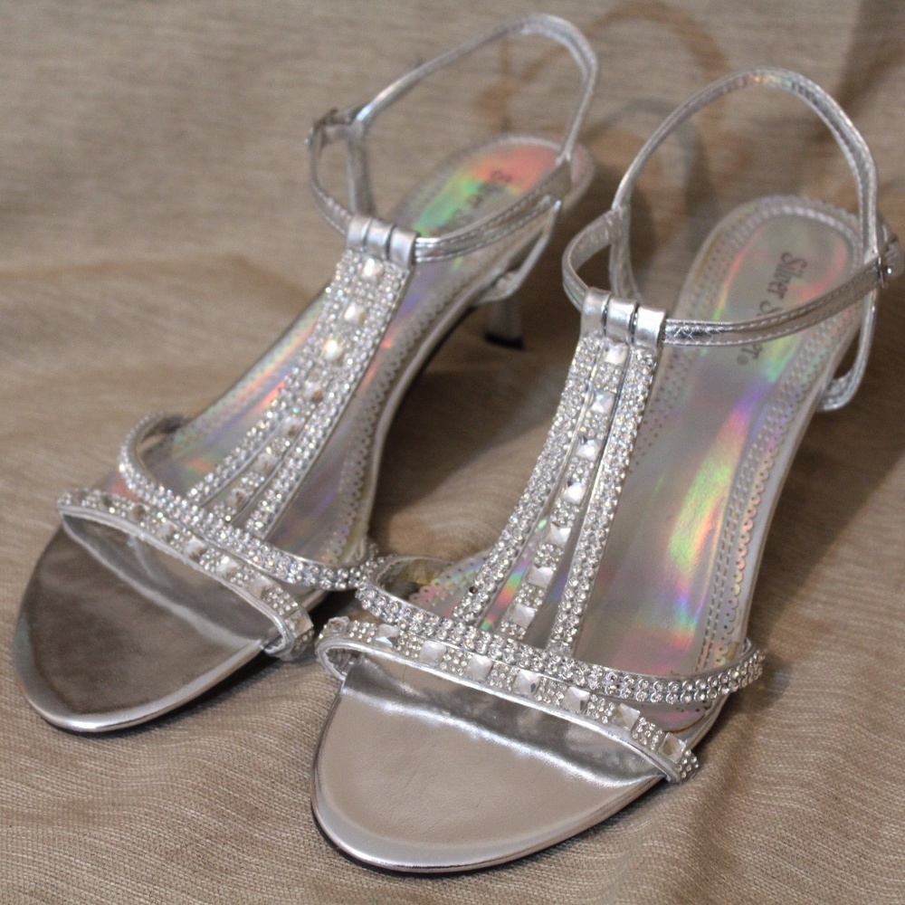LIKE NEW Silver Shoes