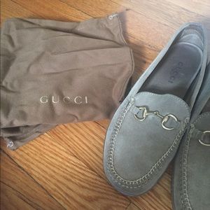 Gucci women’s Loafer Moccasin Suede Taupe 7.5