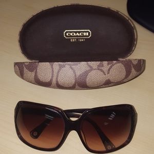 Coach Sofia Sunglasses with Hard case.