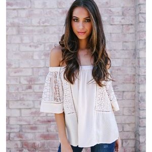 Heaven Sent Eyelet Top from Vici