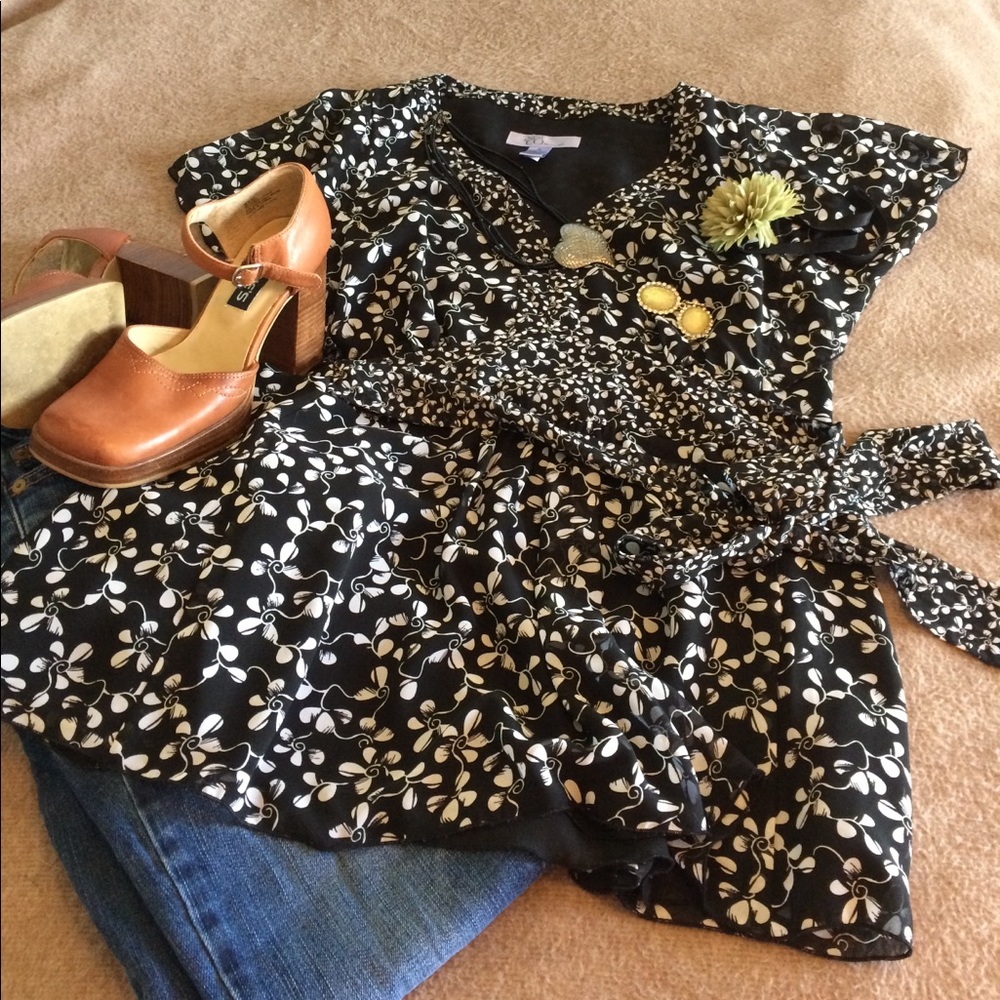 Nine & Company sheer blouse