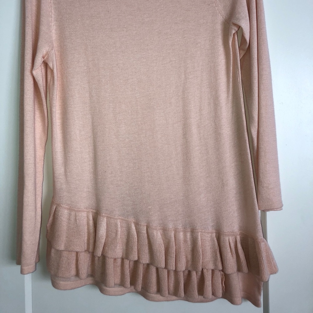 Blush Cupio sweater with ruffle