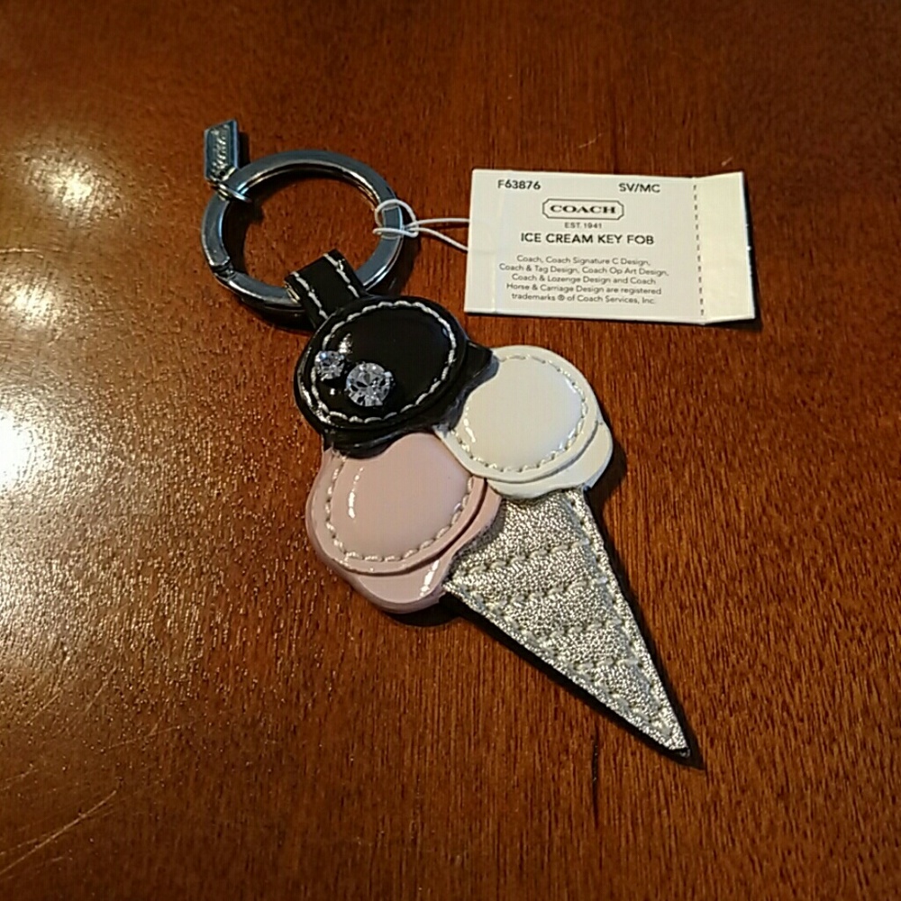 Coach Ice Cream Cone Key Fob