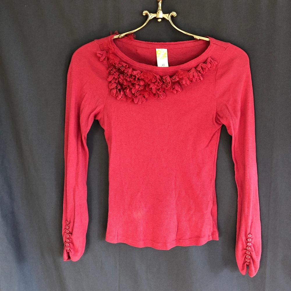 Anthropologie fleur kneck top