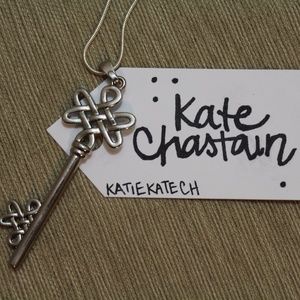 Silver Celtic Knot Key Necklace