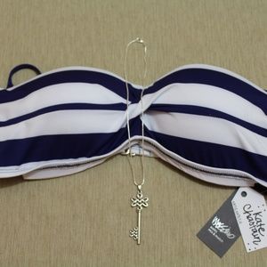 NEW Navy and White Striped Bikini Top