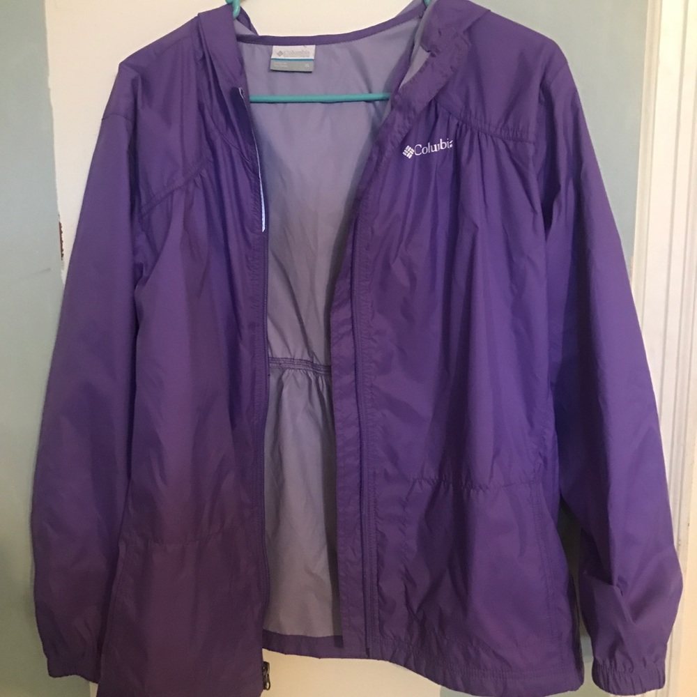 switchback rain jacket purple -- Columbia