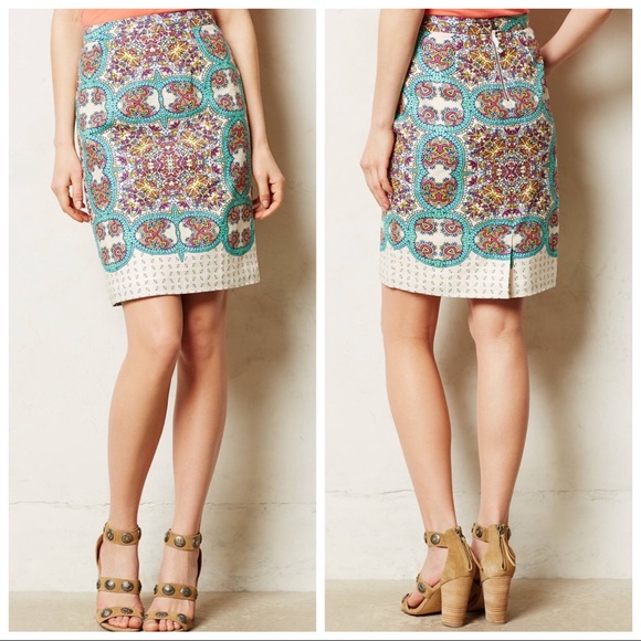 Anthropologie Dresses & Skirts - Anthro | Maeve Manolya Linen Print Skirt 💜