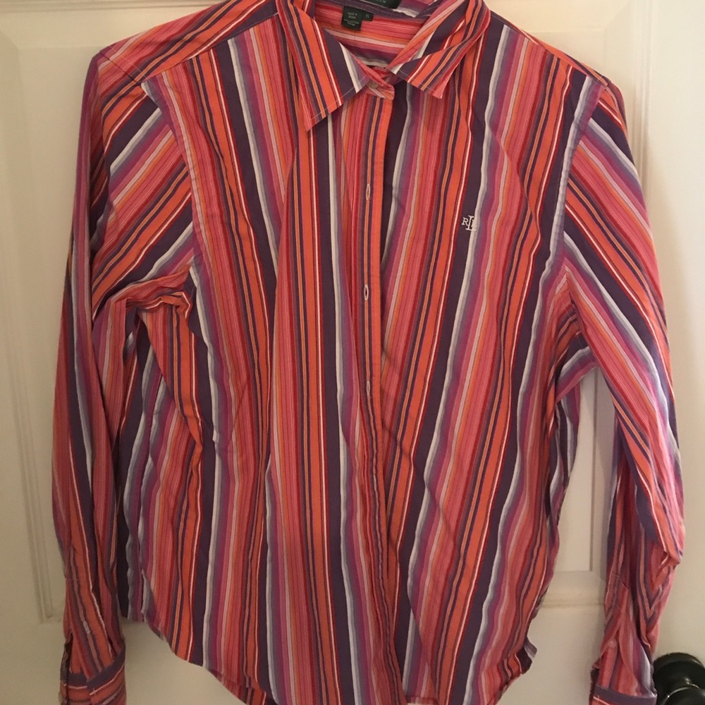 Ralph Lauren multi colored blouse