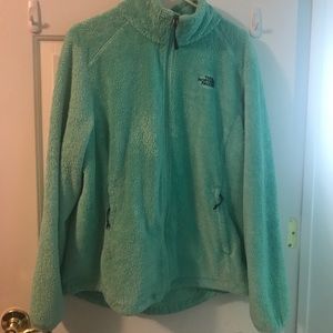 Women’s Mint blue north face fleece jacket