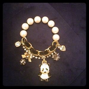 Betsey Johnson panda charm bracelet