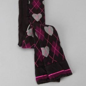 Baby Organic Cotton Footless Tights - Gray Hearts