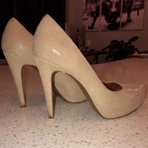 BCBG Snakeskin Pumps