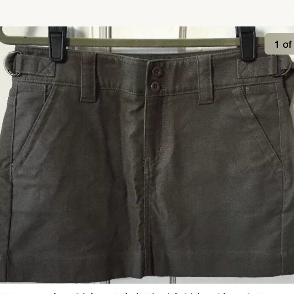 GAP Favorite Chino Green Khaki Mini Skirt SZ 2