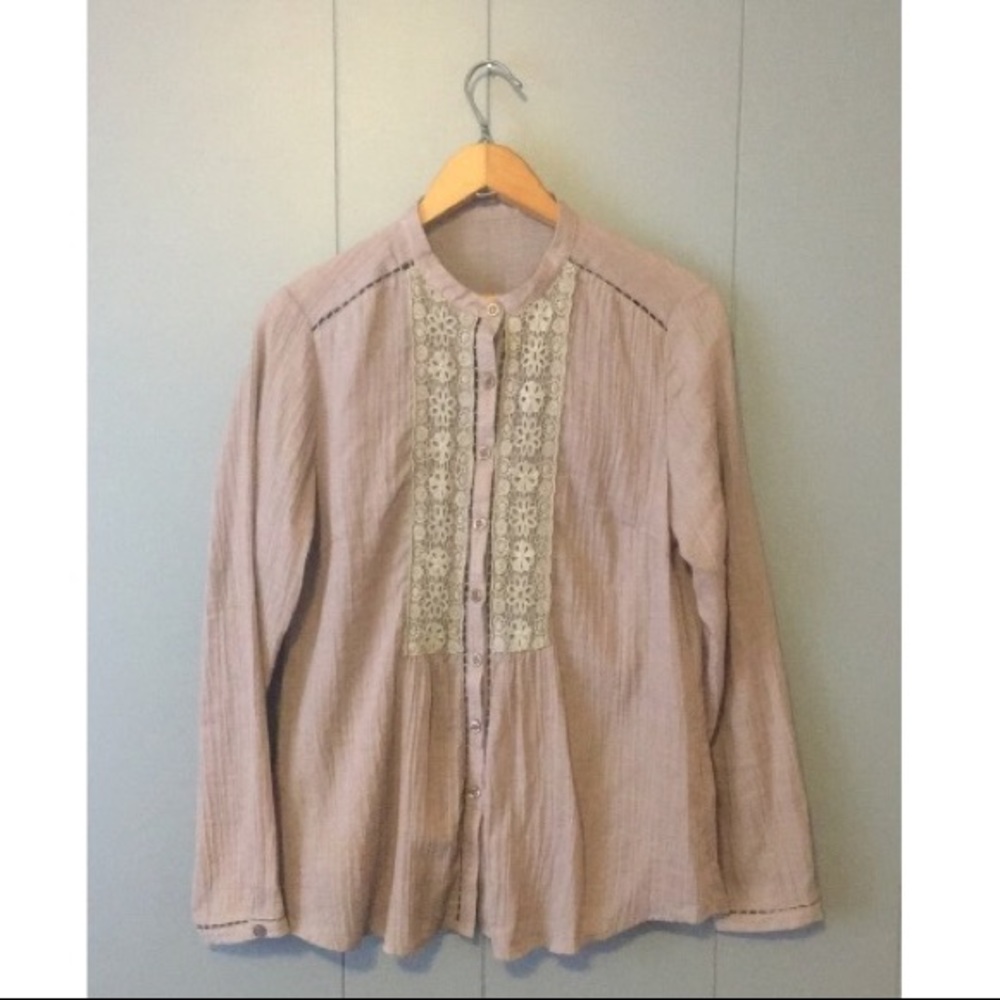 💖PURPLE DETAILED BUTTON DOWN SHIRT💖