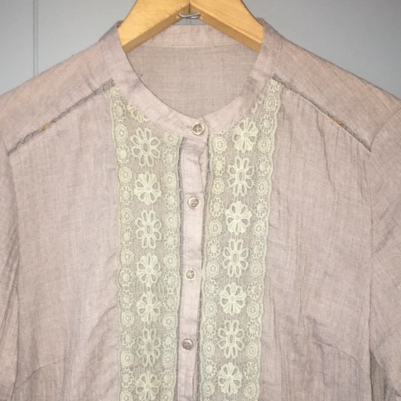 💖PURPLE DETAILED BUTTON DOWN SHIRT💖 - Picture 4 of 8