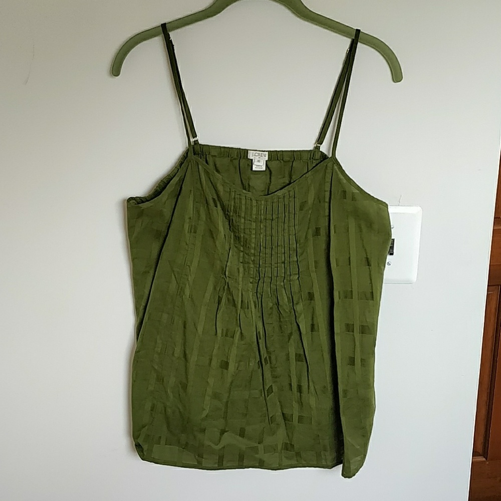J. Crew Olive green adjustable cami tank 16