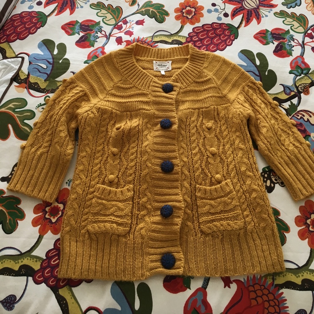 Mustard yellow Cardigan sweater