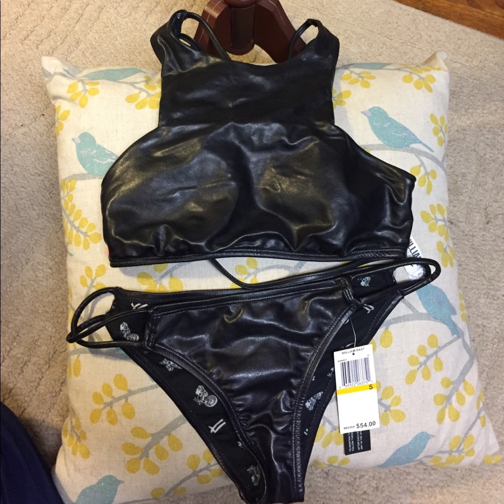Vegan leather bikini.