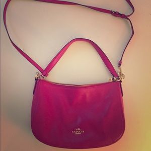 Pink leather Coach purse