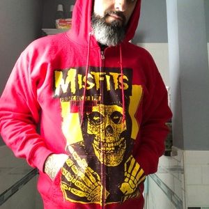 Misfits fiend club zip up hoodie sweatshirt