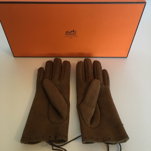 Hermès Gant Femme Frisson Bi Baby Lamb Gloves 7 - Picture 5 of 8