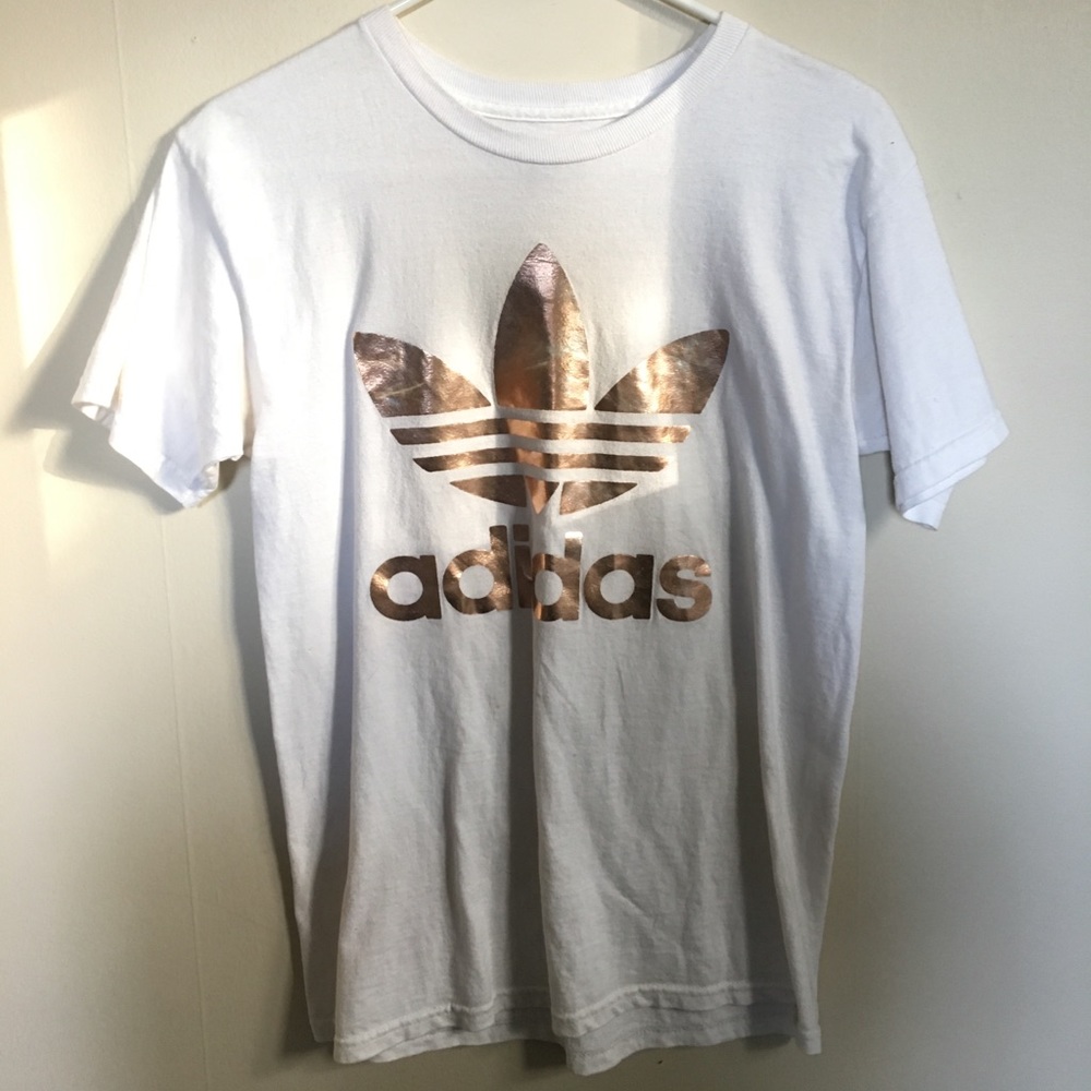 Adidas rose gold tee