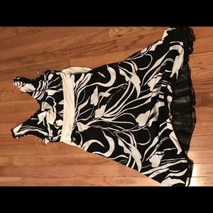 Black and cream dress