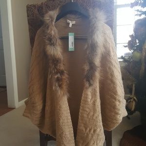 Sweater with Real Fox Collar