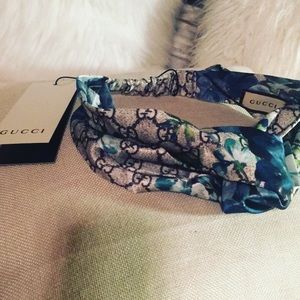 Blooming Gucci Floral Blue Headband